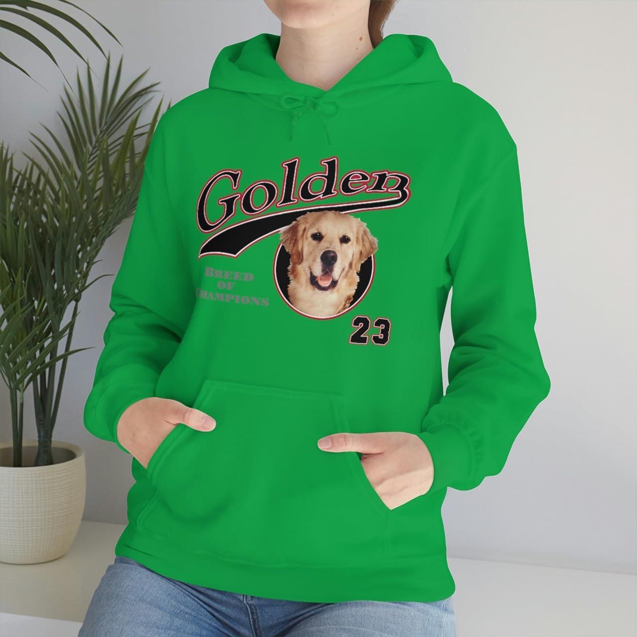 imageGolden Retriever Breed Of Champions Hooded SweatshirtIrish Green