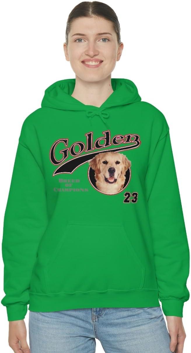 imageGolden Retriever Breed Of Champions Hooded SweatshirtIrish Green