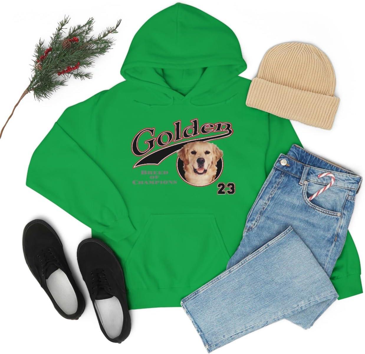 imageGolden Retriever Breed Of Champions Hooded SweatshirtIrish Green