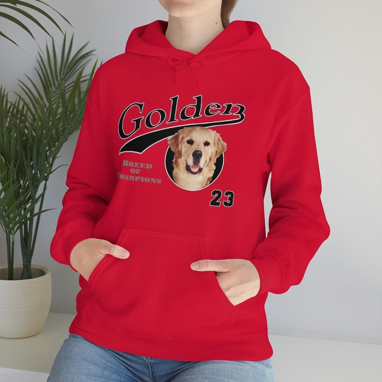imageGolden Retriever Breed Of Champions Hooded SweatshirtRed