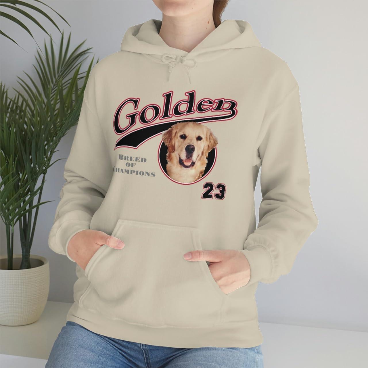 imageGolden Retriever Breed Of Champions Hooded SweatshirtSand