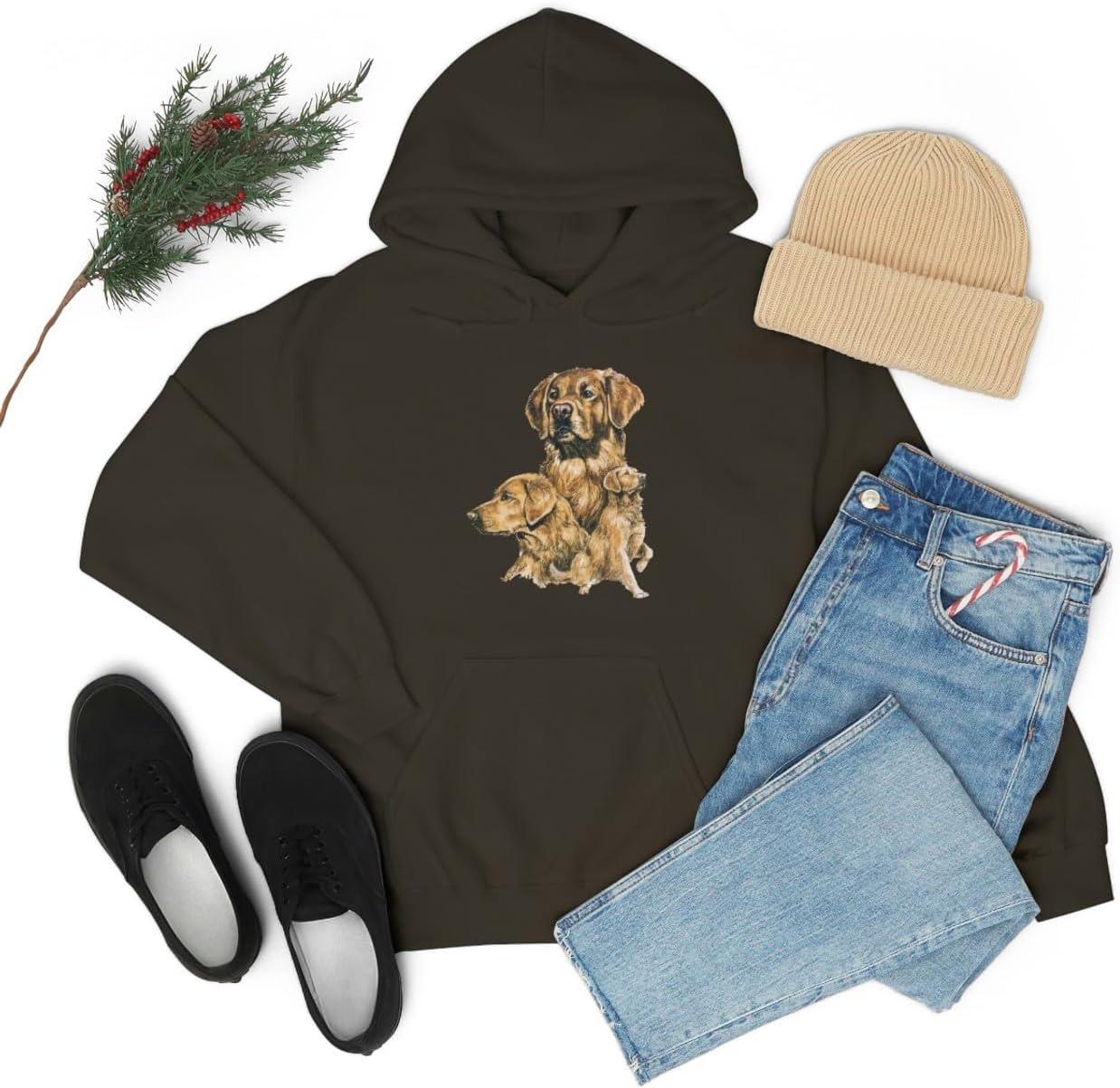imageGolden Retriever Profile Hooded SweatshirtDark Chocolate