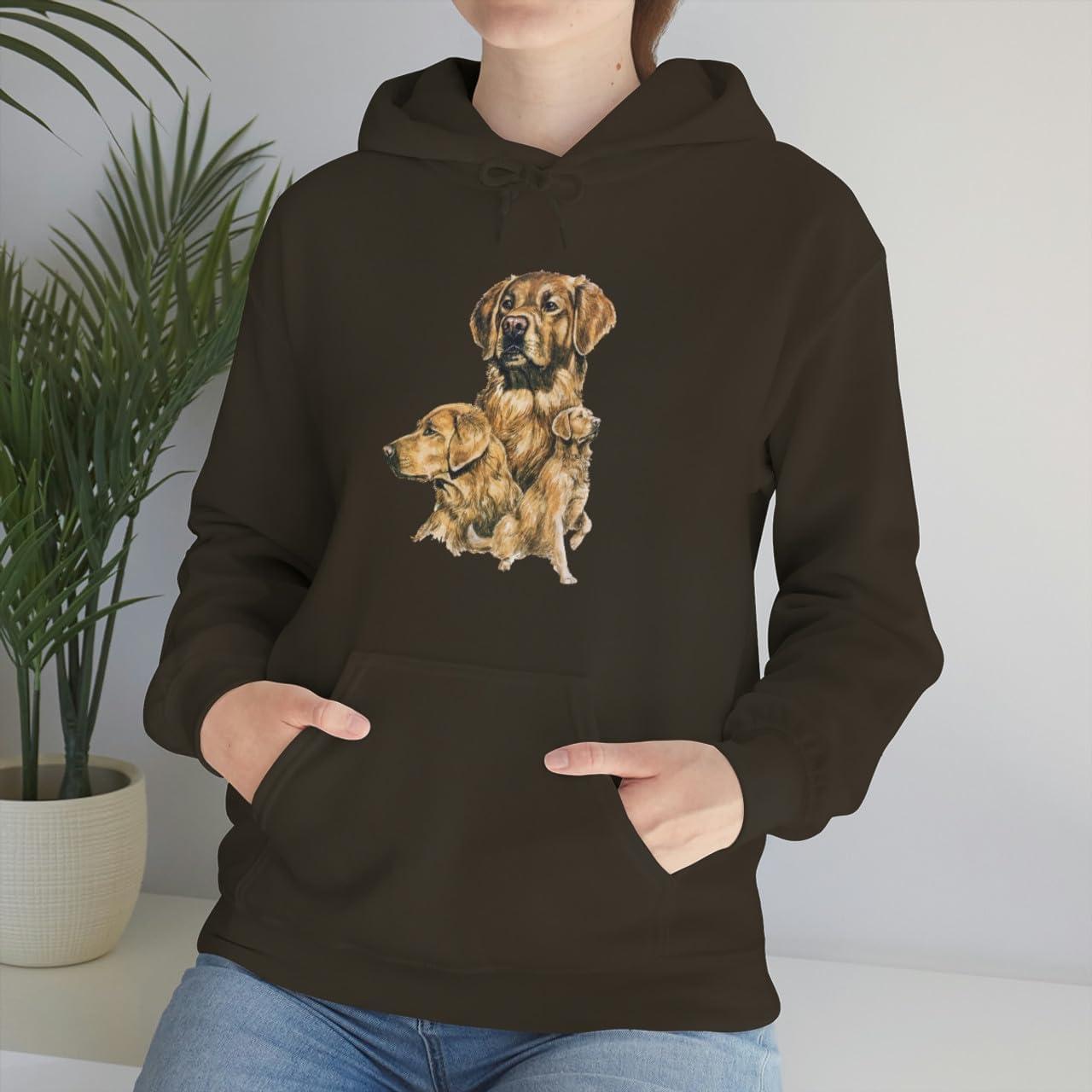 imageGolden Retriever Profile Hooded SweatshirtDark Chocolate