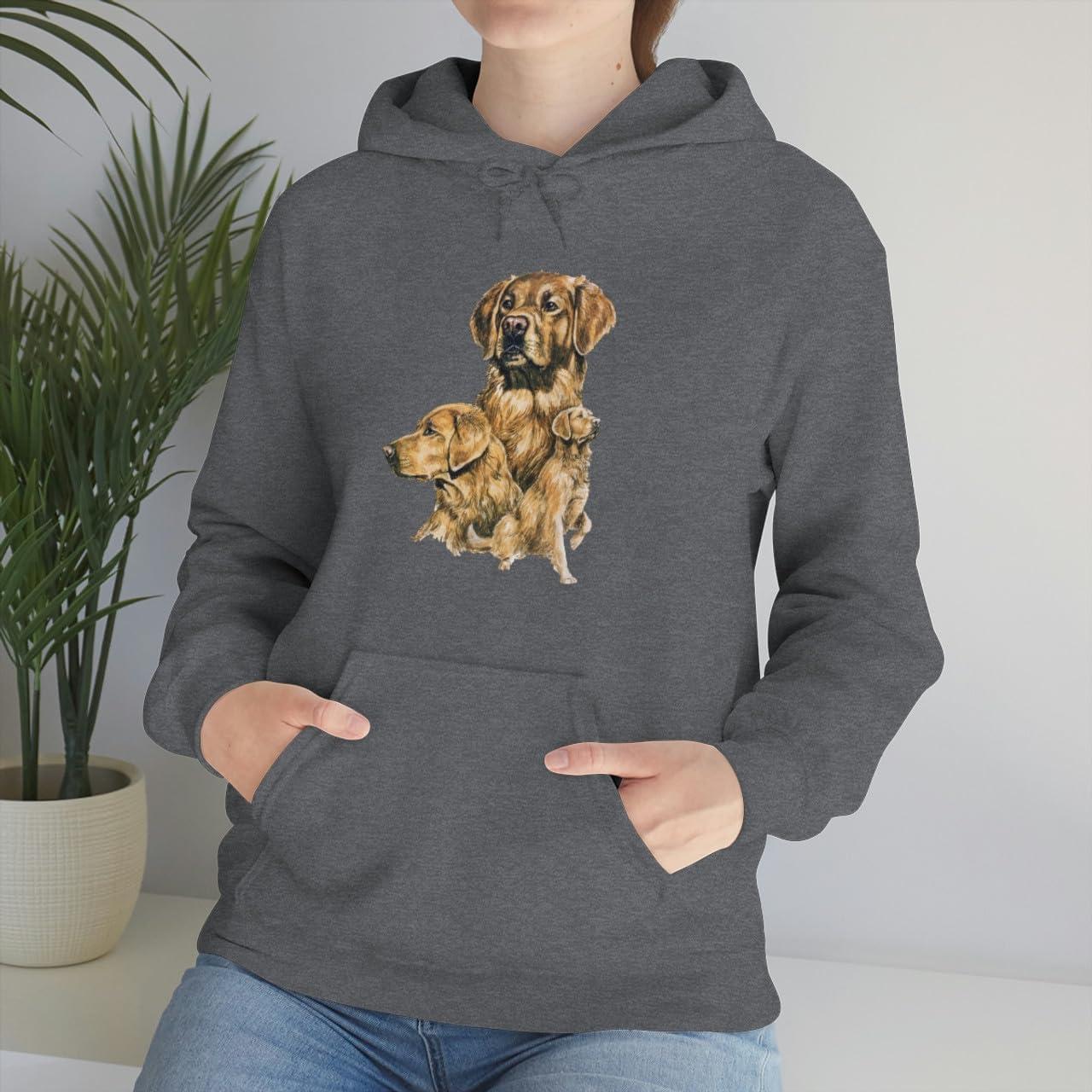 imageGolden Retriever Profile Hooded SweatshirtDark Heather