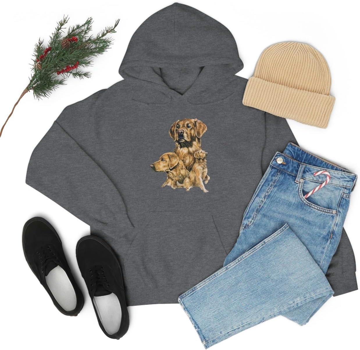 imageGolden Retriever Profile Hooded SweatshirtDark Heather