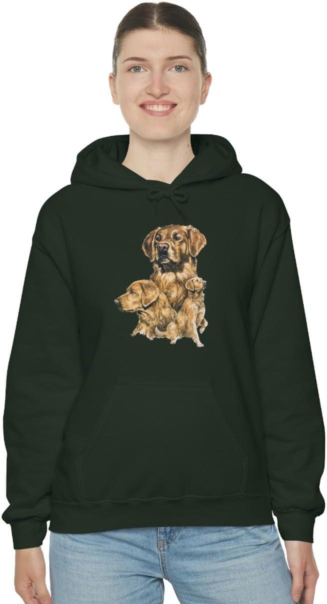 imageGolden Retriever Profile Hooded SweatshirtForest Green