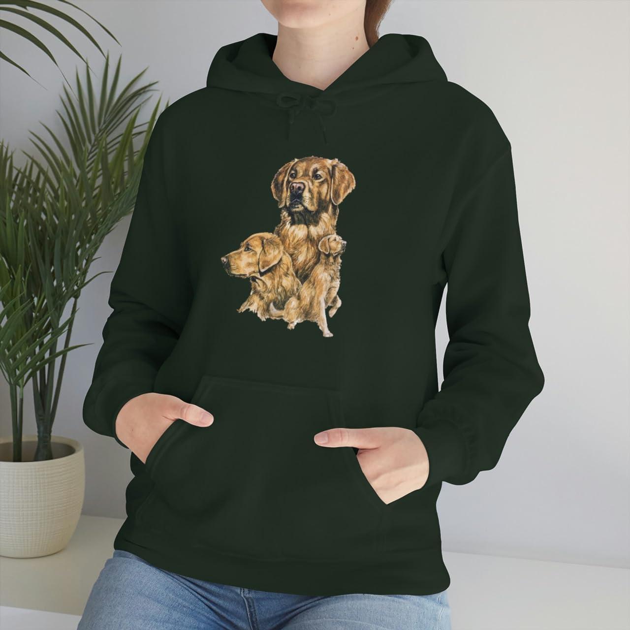 imageGolden Retriever Profile Hooded SweatshirtForest Green