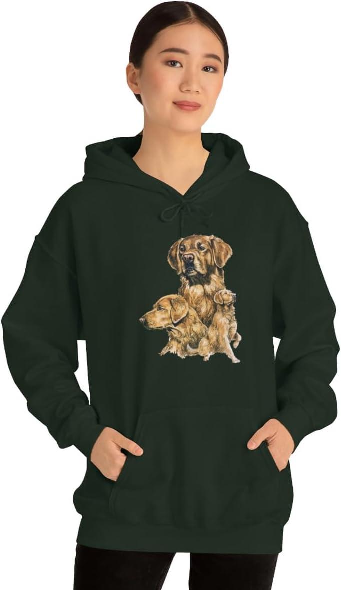 imageGolden Retriever Profile Hooded SweatshirtForest Green