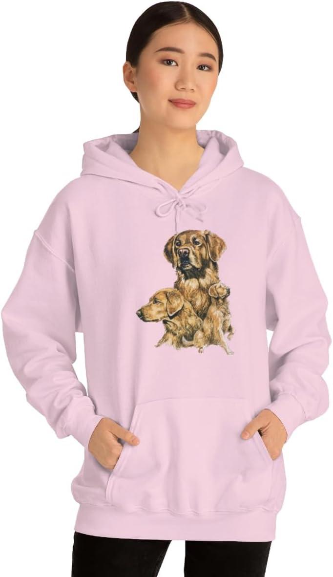imageGolden Retriever Profile Hooded SweatshirtLight Pink