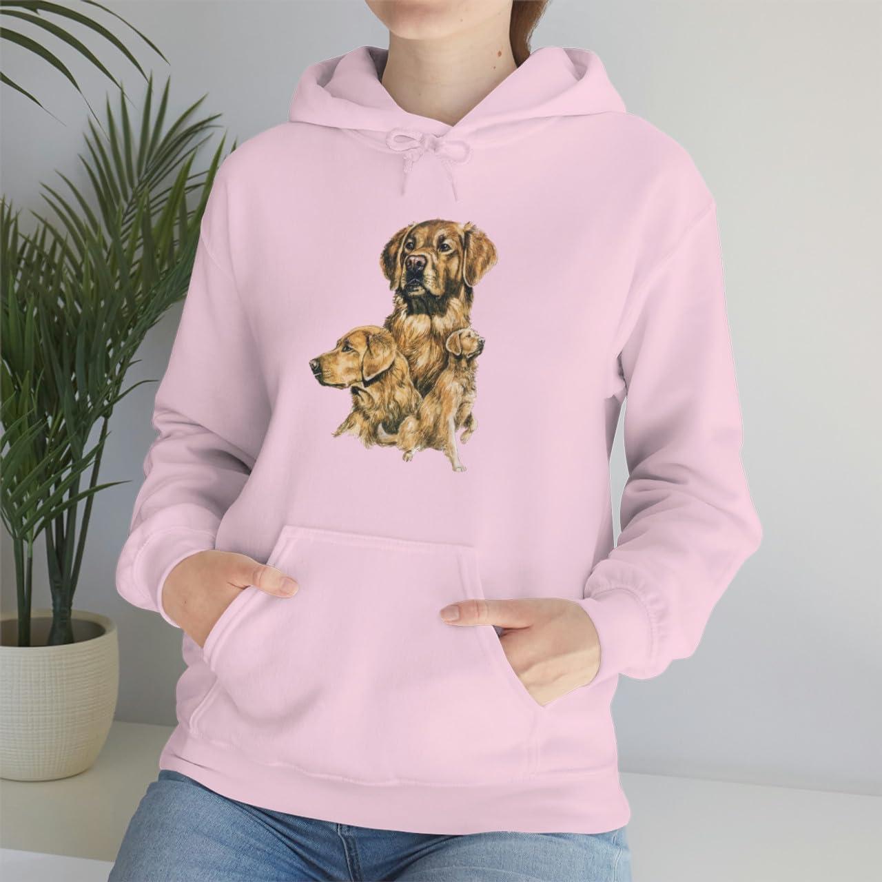 imageGolden Retriever Profile Hooded SweatshirtLight Pink