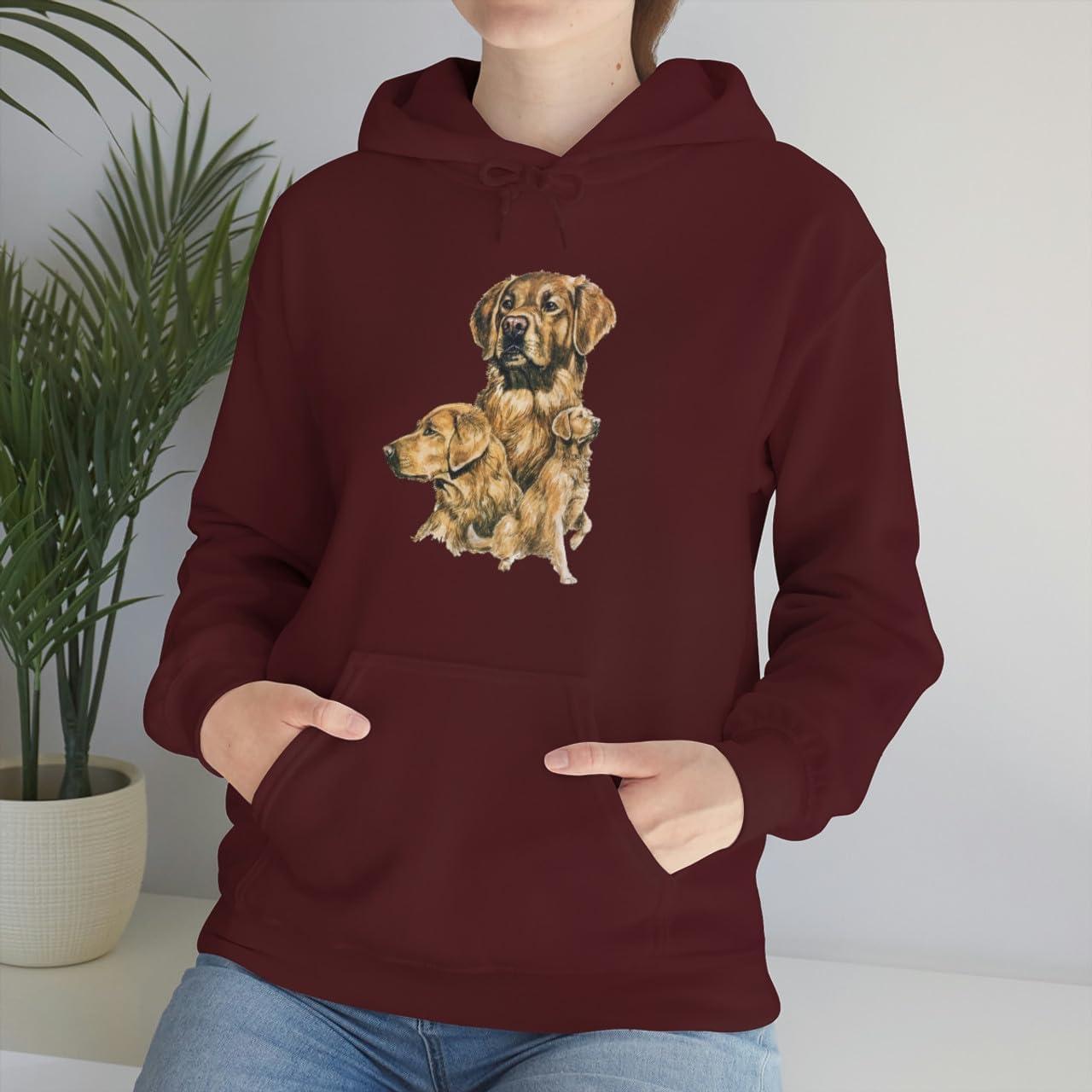 imageGolden Retriever Profile Hooded SweatshirtMaroon