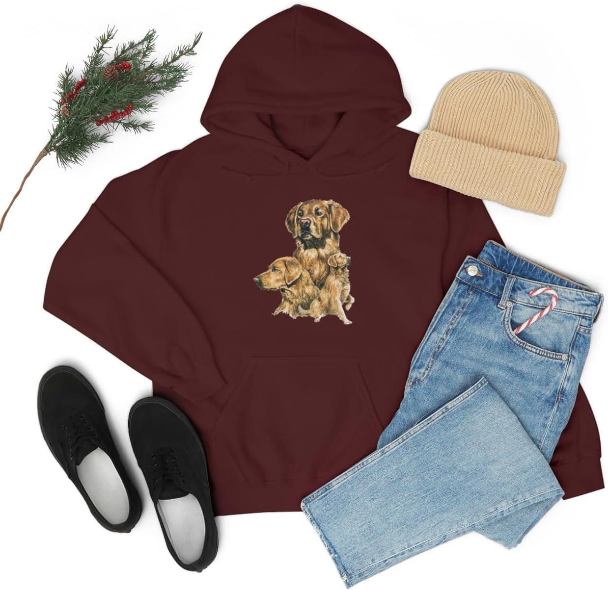 imageGolden Retriever Profile Hooded SweatshirtMaroon