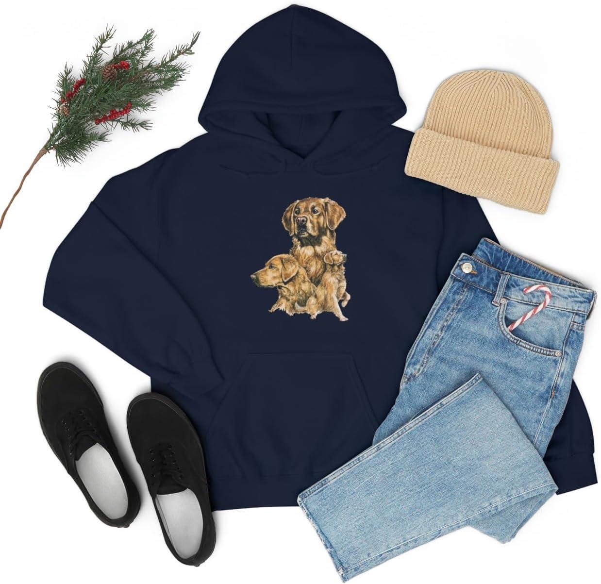 imageGolden Retriever Profile Hooded SweatshirtNavy