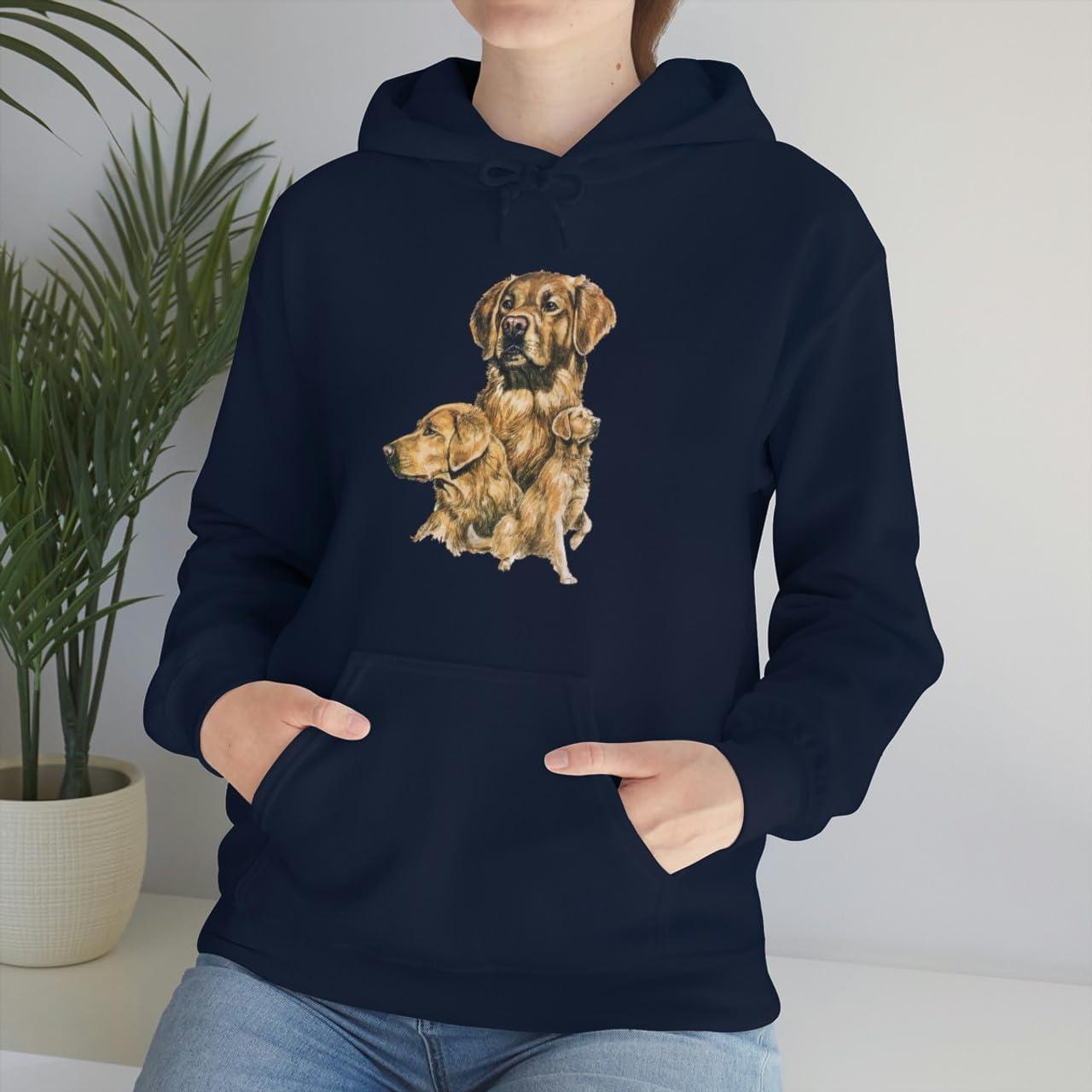 imageGolden Retriever Profile Hooded SweatshirtNavy