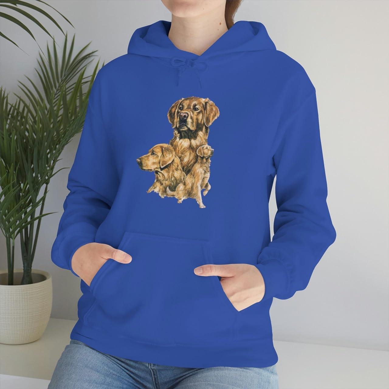 imageGolden Retriever Profile Hooded SweatshirtRoyal