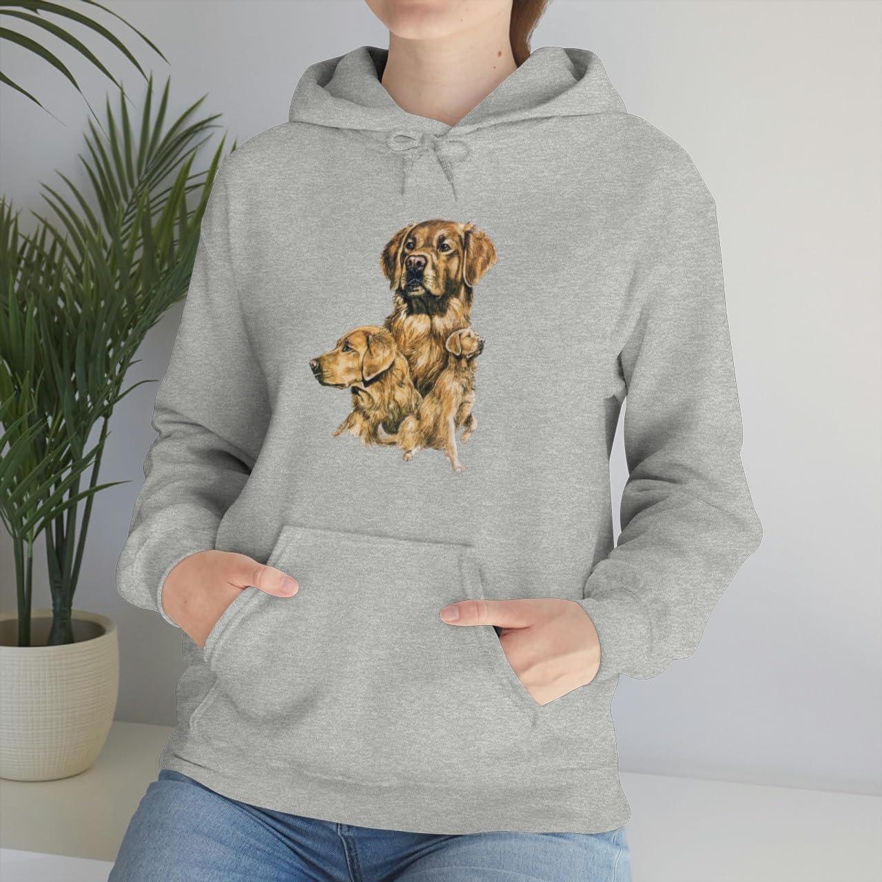 imageGolden Retriever Profile Hooded SweatshirtSport Grey