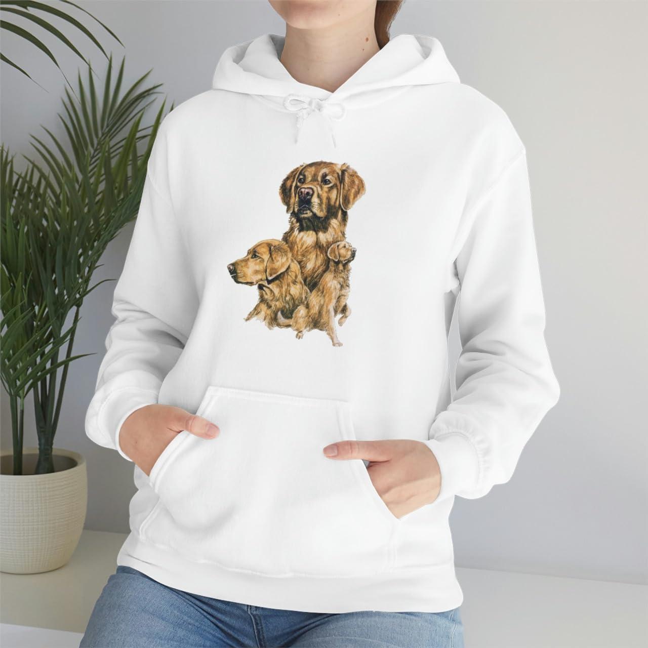 imageGolden Retriever Profile Hooded SweatshirtWhite