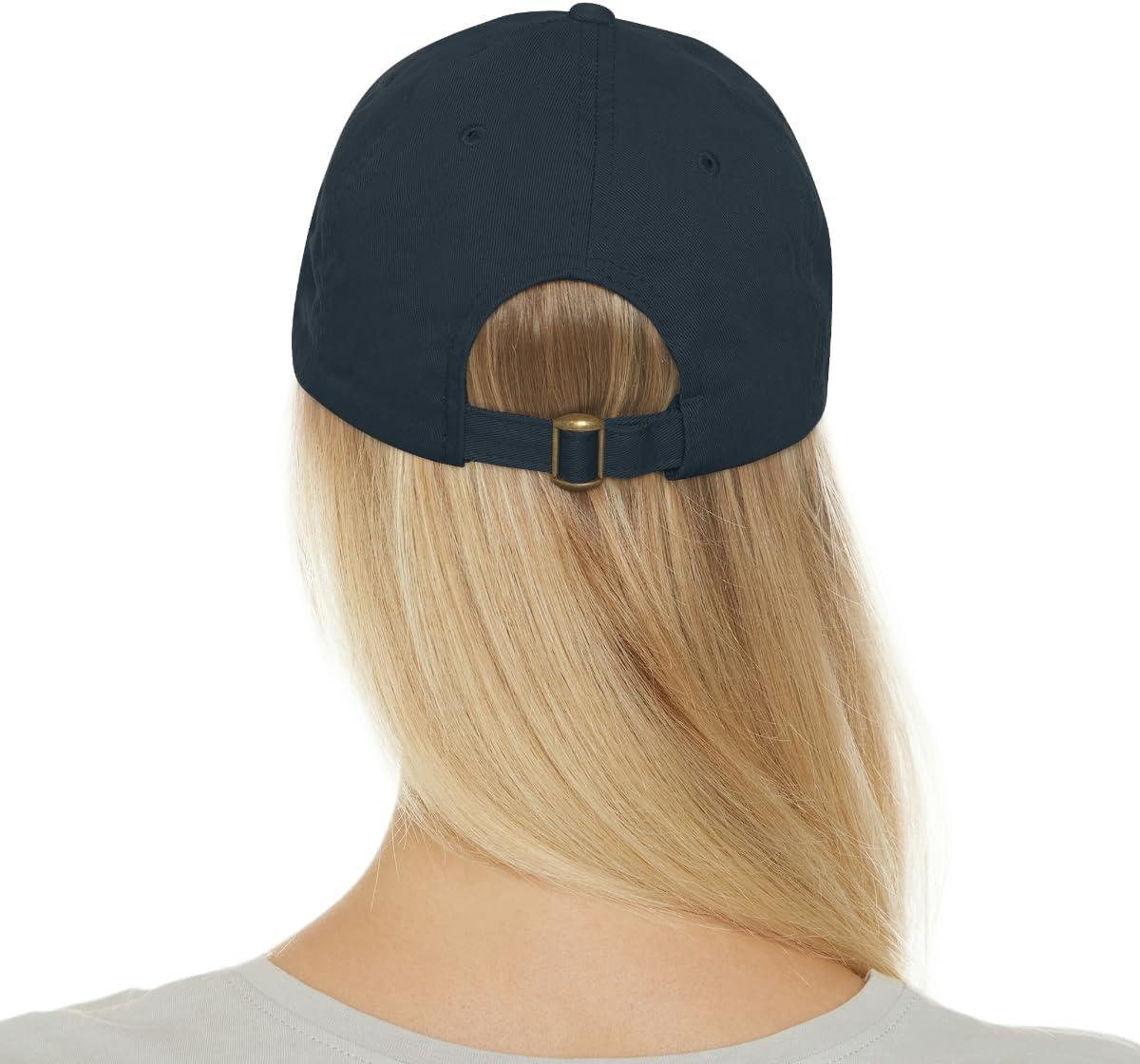 imageI Love My Golden Retriever Hat with Leather PatchNavy W Grey Patch