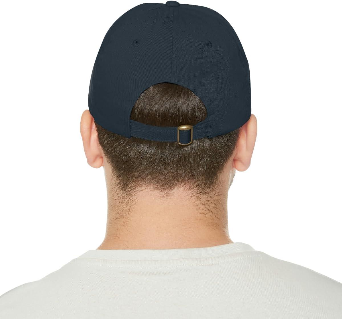 imageI Love My Golden Retriever Hat with Leather PatchNavy W Grey Patch