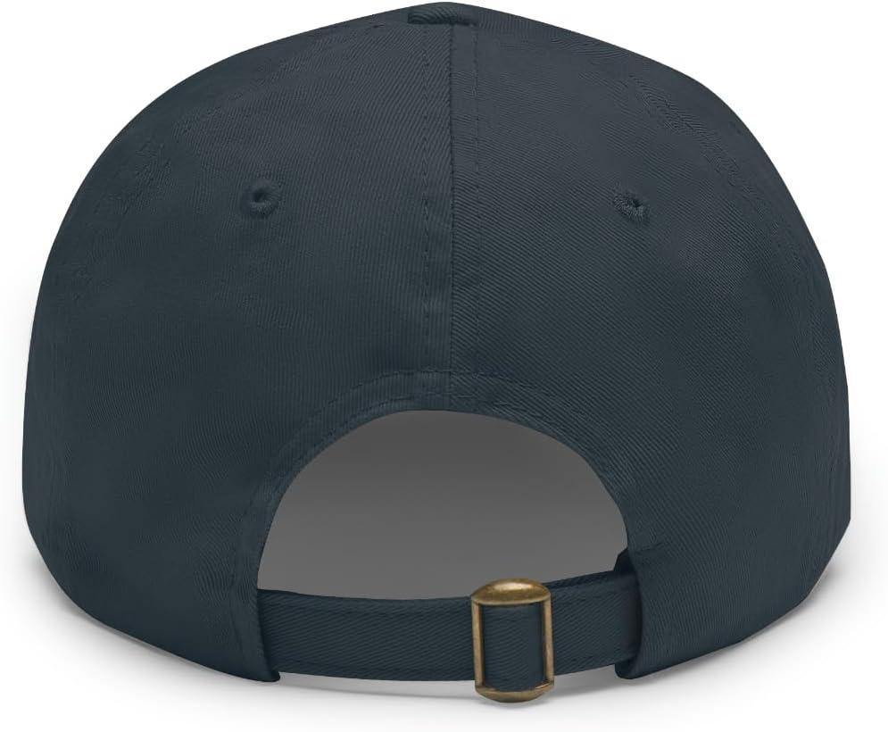 imageI Love My Golden Retriever Hat with Leather PatchNavy W Light Brown Patch