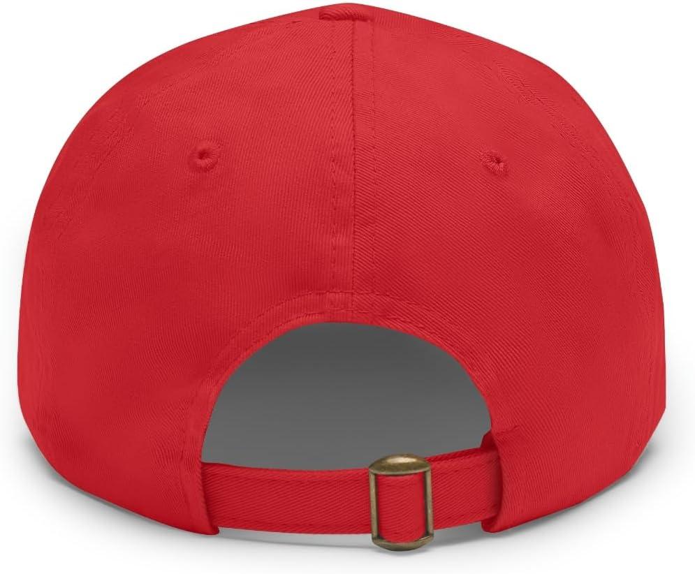 imageI Love My Golden Retriever Hat with Leather PatchRed W Light Brown Patch