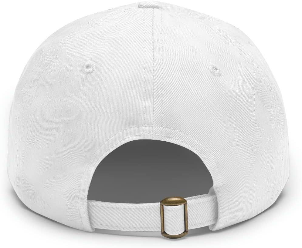 imageI Love My Golden Retriever Hat with Leather PatchWhite W Light Brown Patch