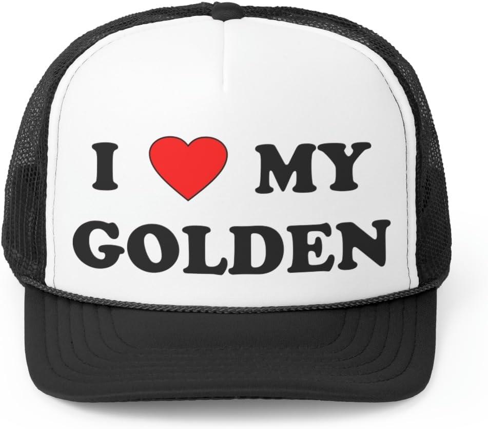imageI Love My Golden Retriever Trucker CapsBlack