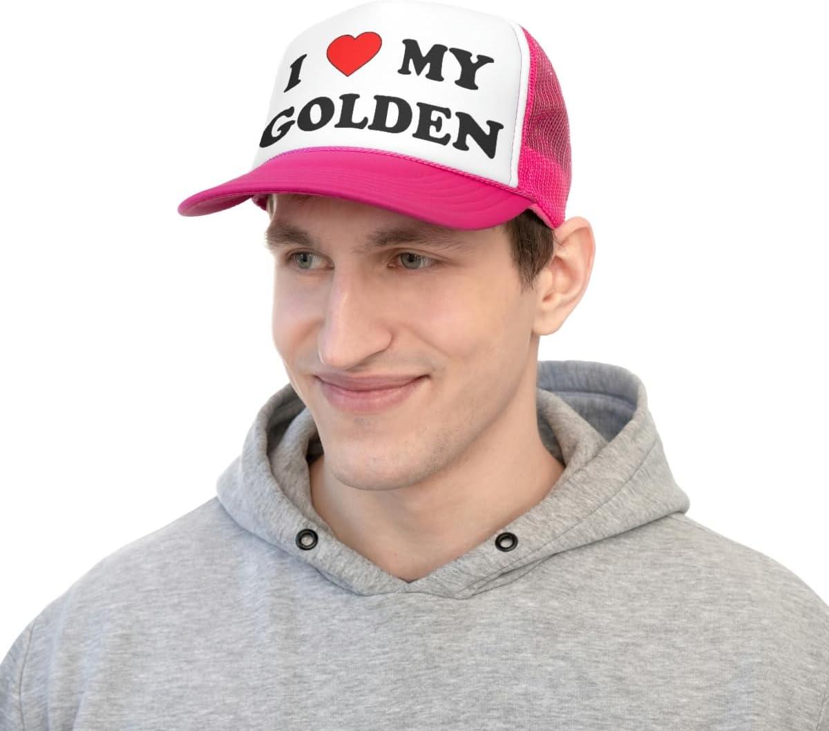 imageI Love My Golden Retriever Trucker CapsPink