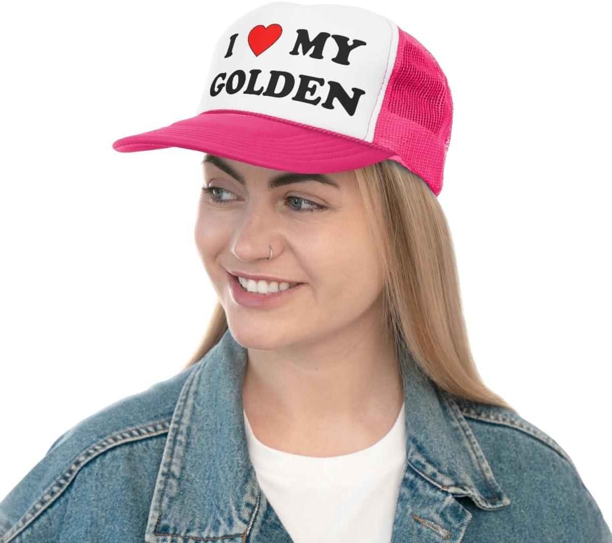 imageI Love My Golden Retriever Trucker CapsPink