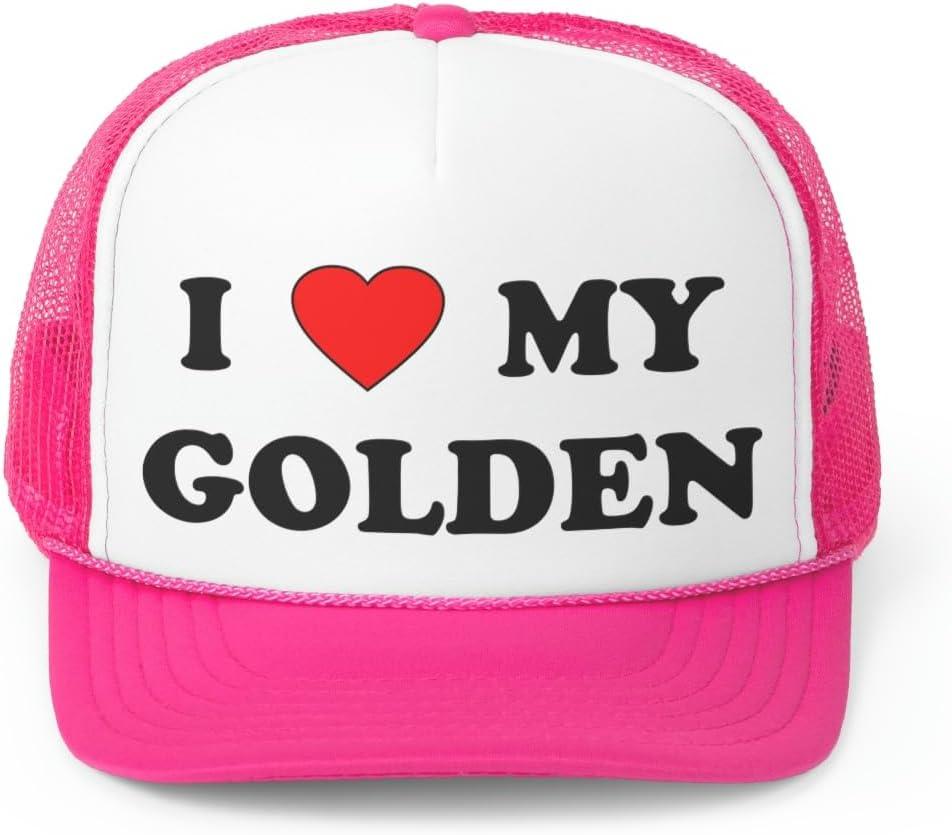 imageI Love My Golden Retriever Trucker CapsPink