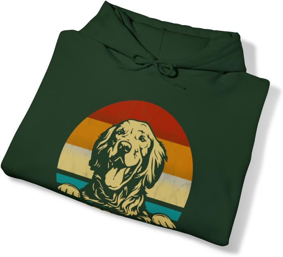 imageLife Is Golden Golden Retriever Hooded SweatshirtForest Green