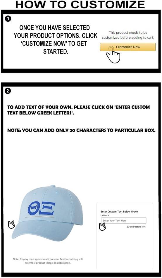imagePersonalized Theta Xi Greek Line HatLight Blue