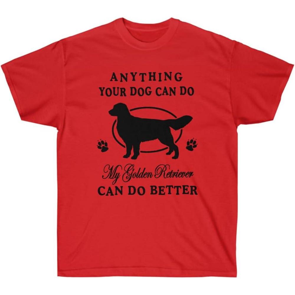imageAnything Your Dog Can Do My Golden Retriever Can Do Better Golden Retriever TShirts 2XLarge Irish GreenRed