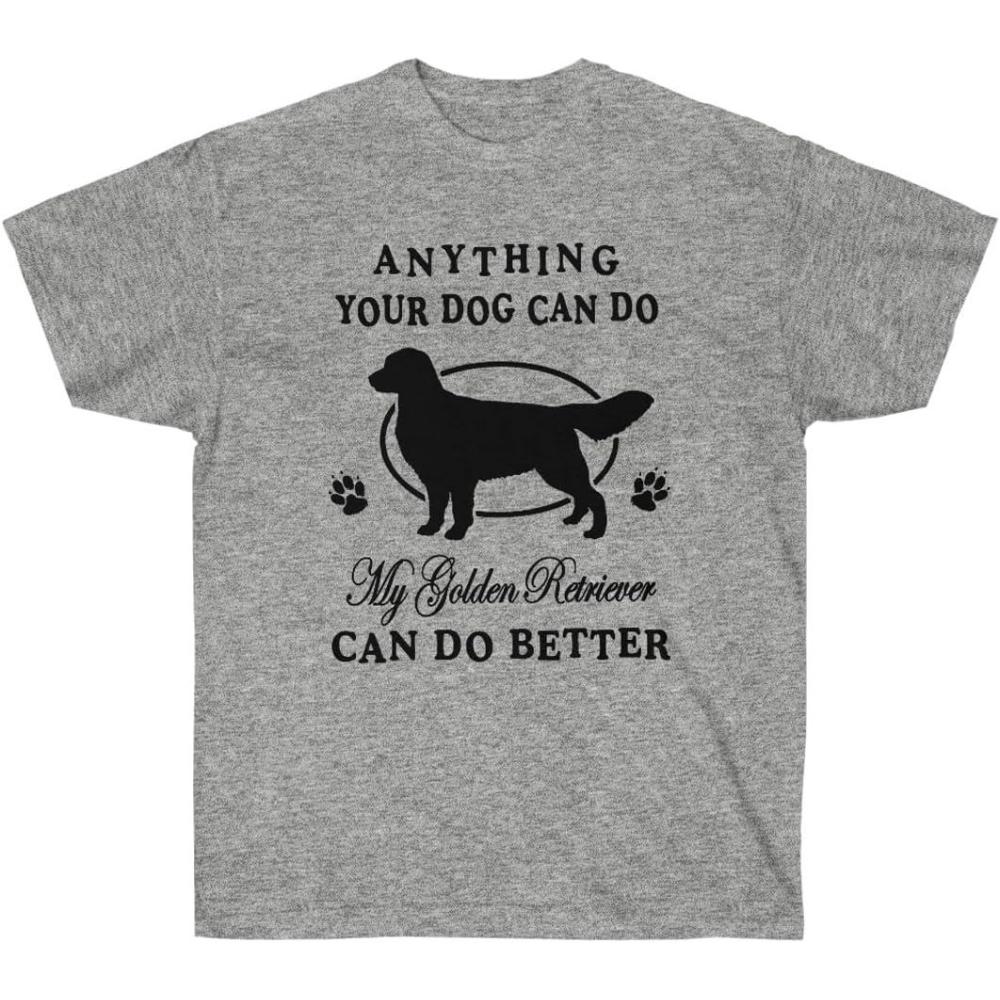 imageAnything Your Dog Can Do My Golden Retriever Can Do Better Golden Retriever TShirts 2XLarge Irish GreenSport Grey