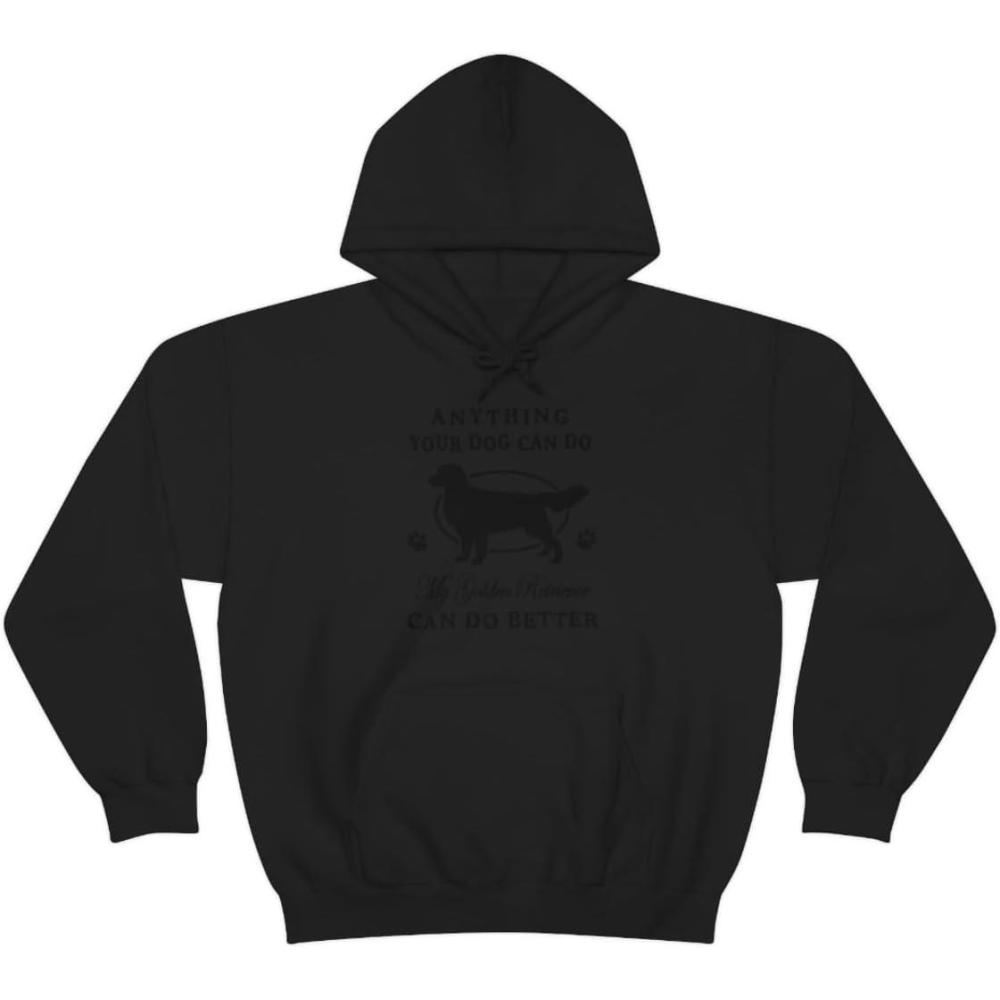 imageAnything Your Dog Can Do My Golden Retriever Can Do Better Hooded SweatshirtBlack