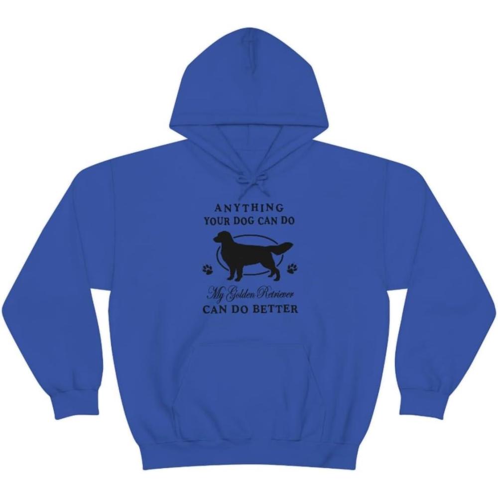 imageAnything Your Dog Can Do My Golden Retriever Can Do Better Hooded SweatshirtRoyal