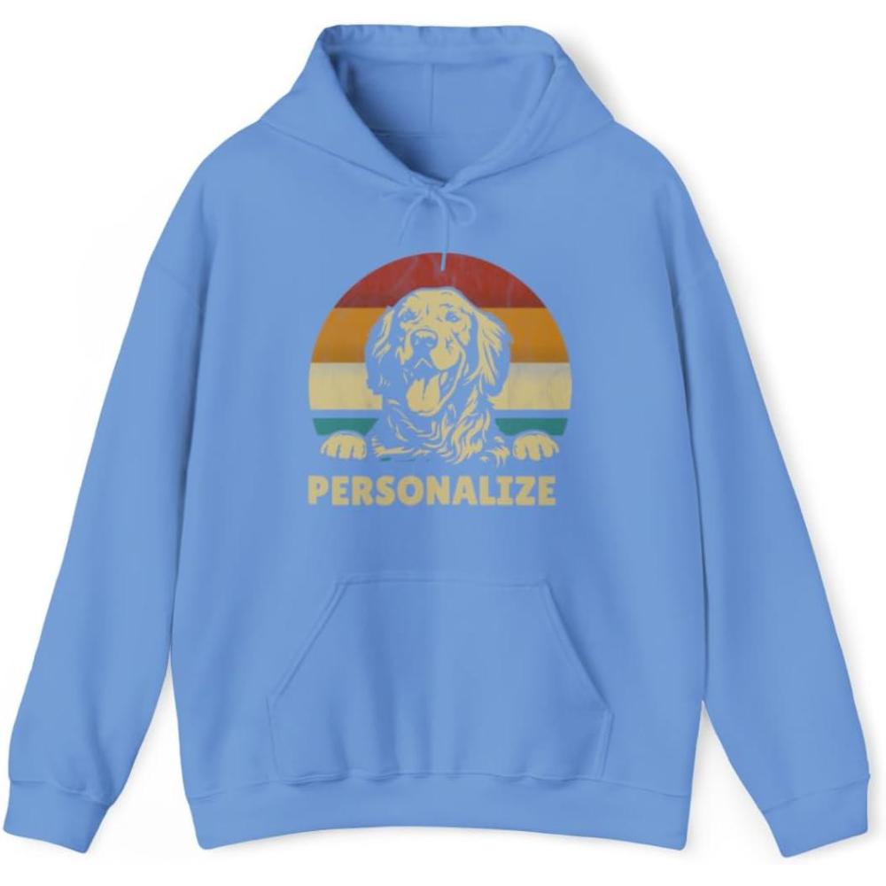 imageCustom Life Is Golden Golden Retriever Hooded SweatshirtCarolina Blue