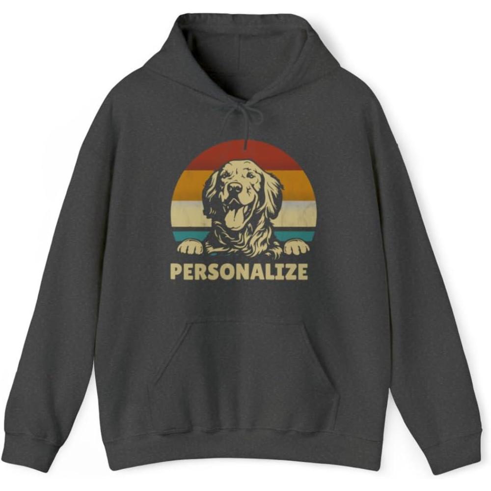 imageCustom Life Is Golden Golden Retriever Hooded SweatshirtDark Heather