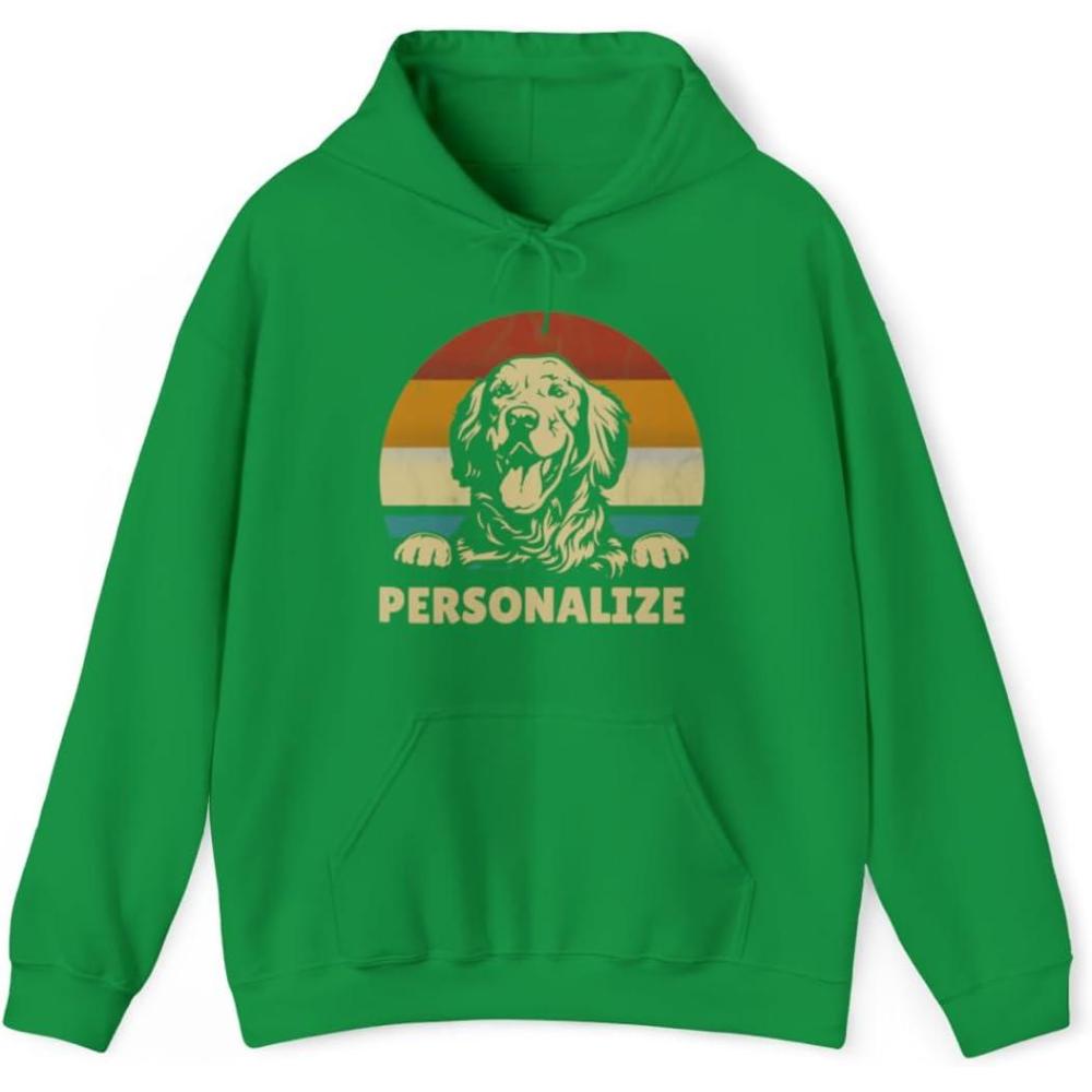 imageCustom Life Is Golden Golden Retriever Hooded SweatshirtIrish Green