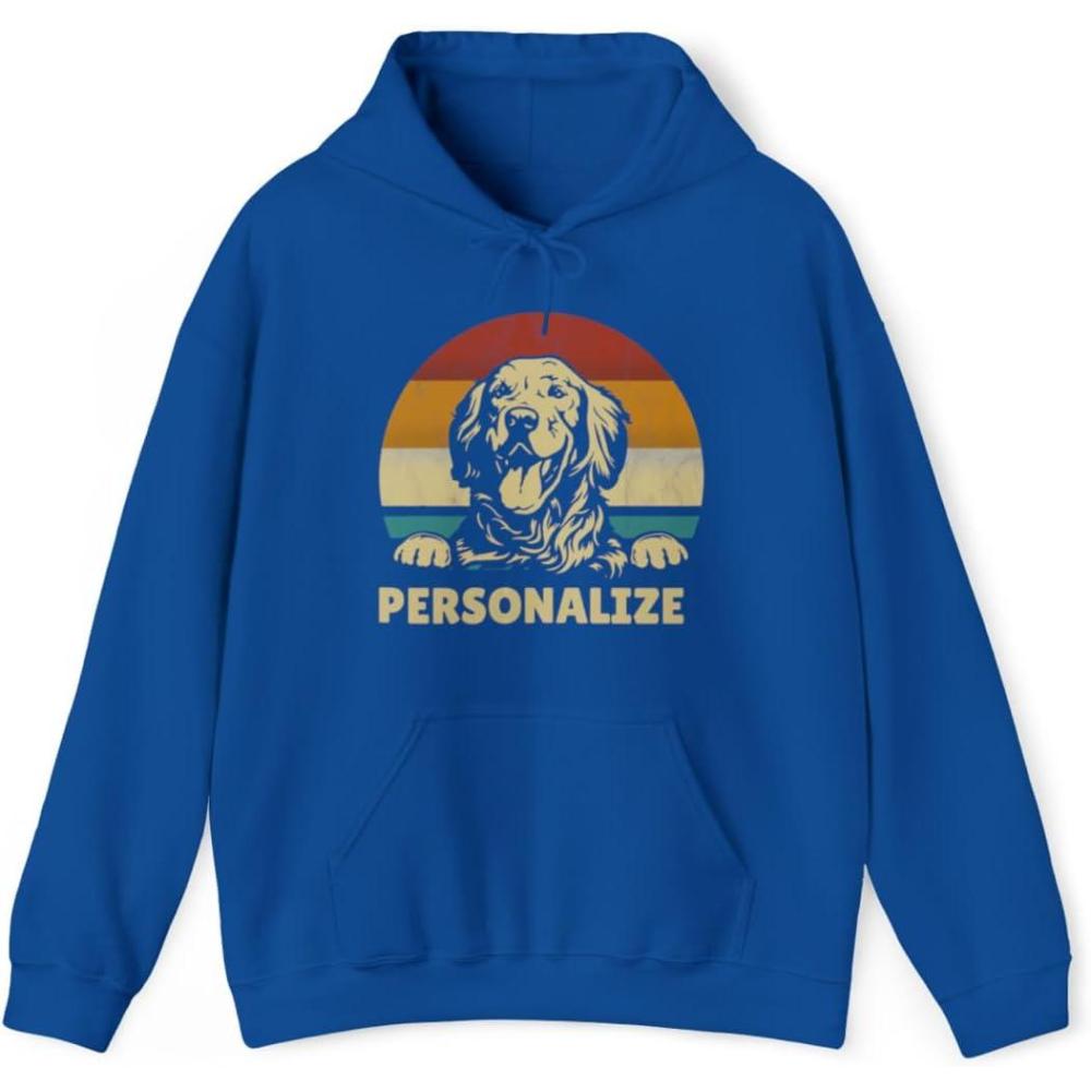 imageCustom Life Is Golden Golden Retriever Hooded SweatshirtRoyal