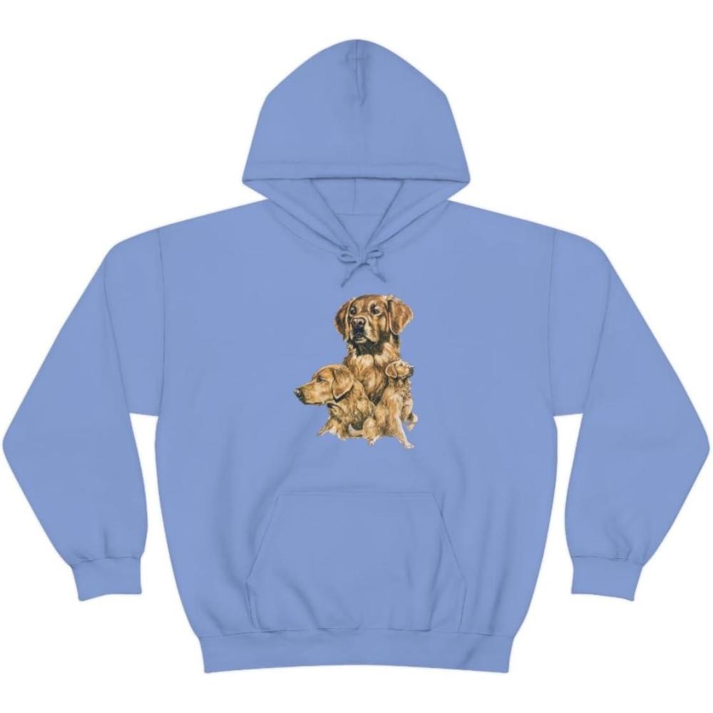 imageGolden Retriever Profile Hooded SweatshirtCarolina Blue