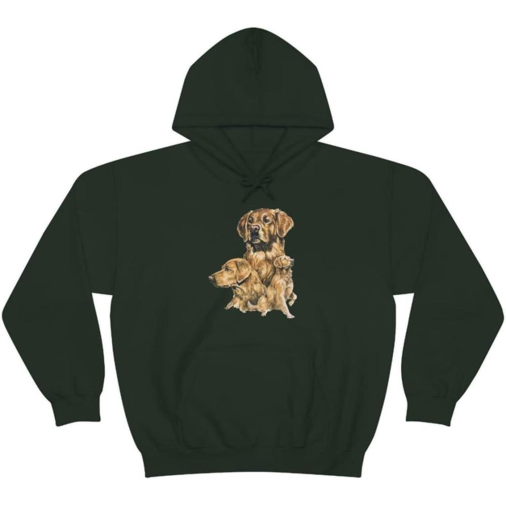 imageGolden Retriever Profile Hooded SweatshirtForest Green