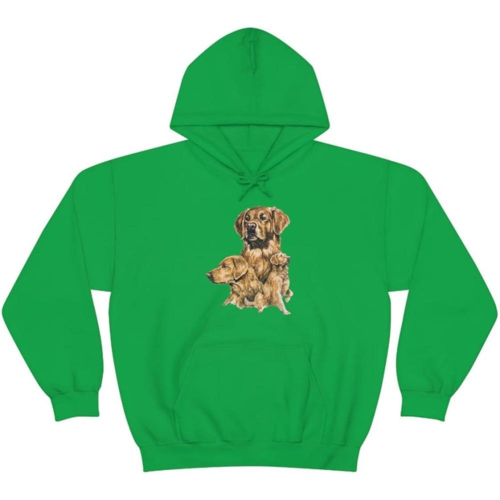 imageGolden Retriever Profile Hooded SweatshirtIrish Green