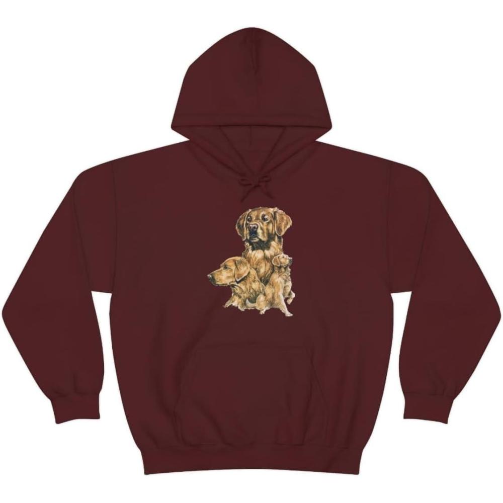 imageGolden Retriever Profile Hooded SweatshirtMaroon