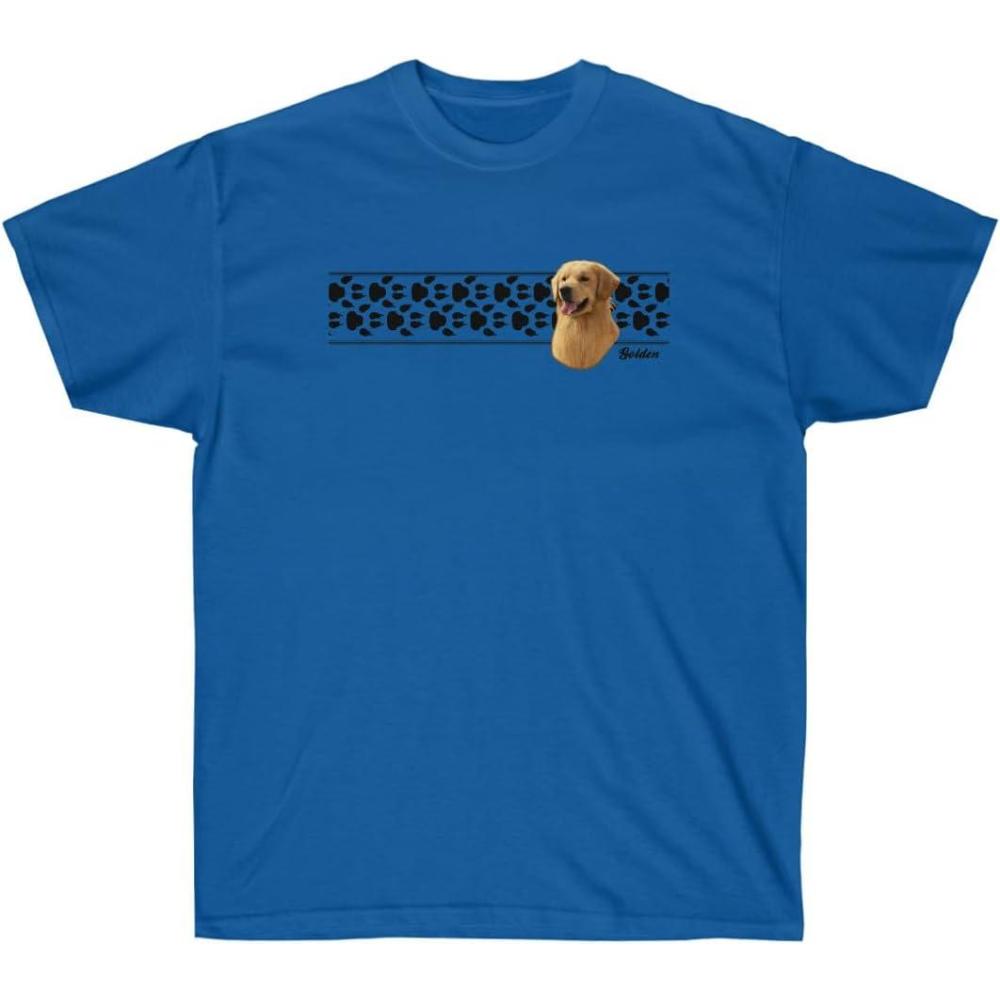 imageGolden Retriever Paw Prints TShirt  Golden Retriever TShirtsRoyal