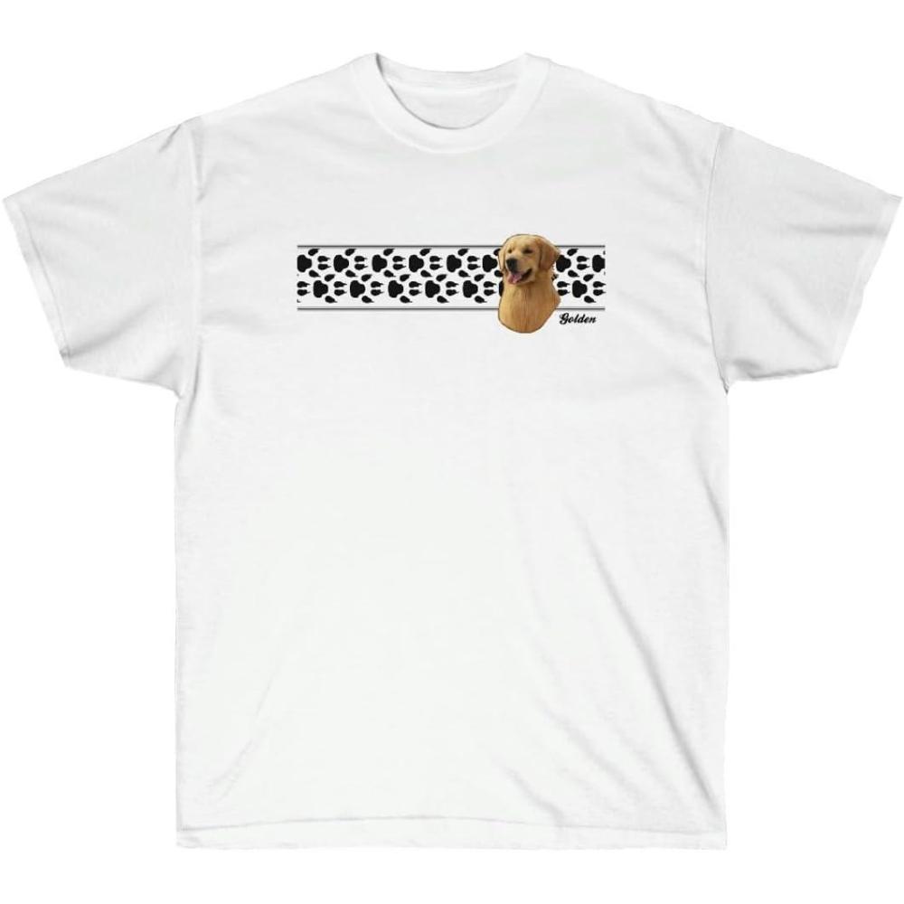 imageGolden Retriever Paw Prints TShirt  Golden Retriever TShirtsWhite