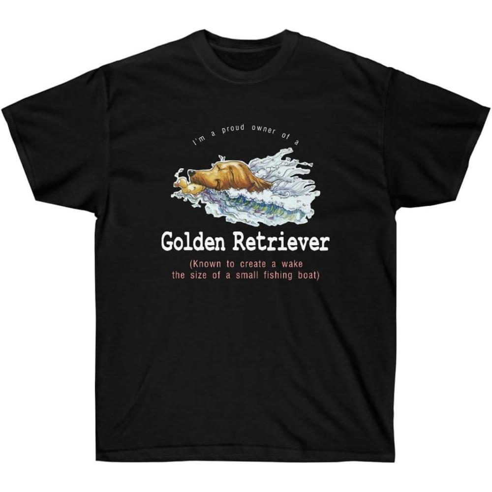 imageGolden Retriever Small Wake TShirt Golden Retriever TShirtsBlack