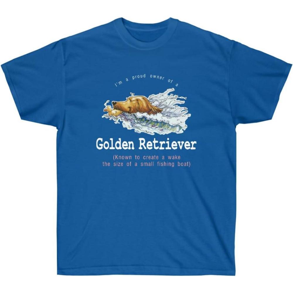 imageGolden Retriever Small Wake TShirt  Golden Retriever TShirtsRoyal