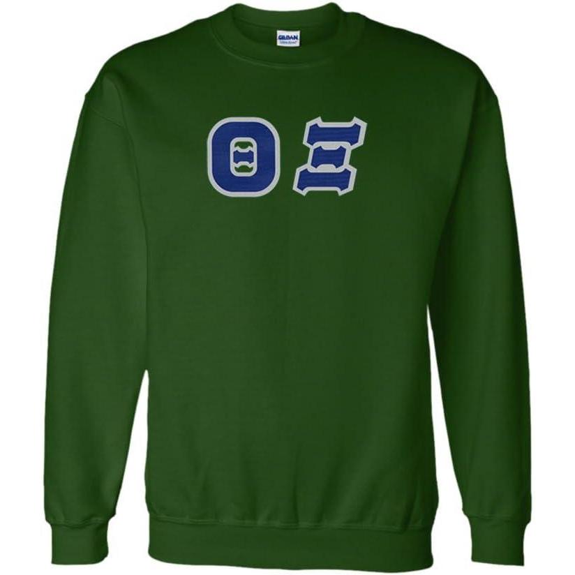 imageGreekgear Theta Xi Lettered CrewneckForest Green