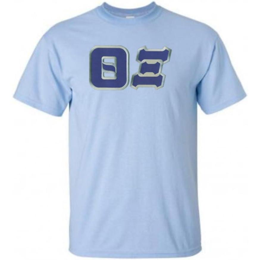 imageGreekgear Theta Xi Lettered TeeLight Blue
